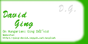 david ging business card